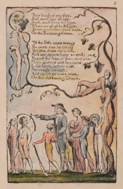 無邪気と経験の歌、プレート6、エコーンググリーン（ベントレー7） 作： William Blake